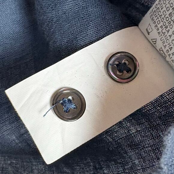 Standard James Perse Womens Linen Dress Sleeveless Button Front Blue Size Small - Picture 7 of 11